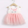 thumbnail image 2 of Robe Sans Manches en Maille de Pâques pour Bébé Filles Contraste Couleur Pailletée Bunny Robe d'Été une Pièce Multi-Couleur 4-5 Ans, 2 of 8