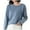 A Blue, variant on Winter Sweaters for Women Cozy Knit Sweaters Loose Fit Round Neck Pullover Versatile Solid Layering Shirt Sweater Beige L