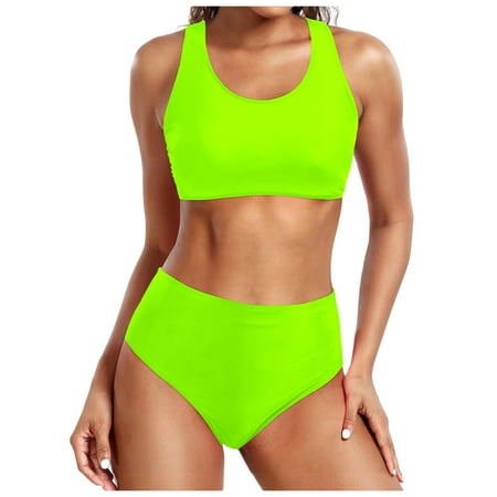Bestselling  Women s Solid Set Swimsuit  Sleeveless Push-Up Padded  Beachwear  Solid Color  for Pool/Sunbathing  Supportive Bra  Quick-Dry Material  Onepiece Swimsuit Women | Yellow S  Sopatenor