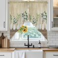 thumbnail image 6 of Farmhouse Botanical Swag Valances for Windows, Kitchen Window Curtains Over Sink, Bottles Plans Country Brown Wooden Grain Window Treatment Curtains for Living Room/Bedroom 2 Panel Sets 36"x45", 6 of 8