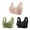 Pink, variant on Mrat Zip up Sports Bras for Women 3pc Front Snaps Full Cover Bras for Women Comfortable Button Close Sports Bras Breathable Everyday Bras Underwear S-196 Pink-A XL