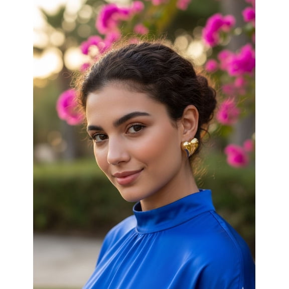 Gold Heart Stud Earrings for Women Trendy Non Tarnish Lightweight Big Heart Studs Earrings - Earring Stud Sets for Women 14K Gold Plated Hypoallergenic Gold Trendy Jewelry for Women Birthday Gifts