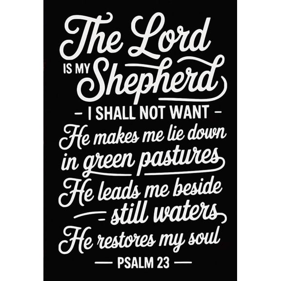 Psalm 23 Typography Posters Wall Art Print for Office Dorm Man Cave Garage Decor poster