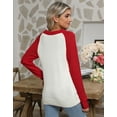 thumbnail image 3 of Heart Sweaters for Women Valentine's Day Color Block Splicing Casual Loose Cute Pullover Sweater Shermie, 3 of 6
