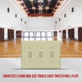 thumbnail image 4 of ENERLITES Toggle Light Switch Wall Plate, Gloss Finish, Midway Size 3-Gang, Unbreakable Polycarbonate Thermoplastic, 8813M-I, Ivory, 4 of 5
