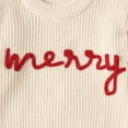 thumbnail image 6 of Otqutp Boys Girls Embroidery Knit Sweaters Sweatshirt Tops Fall Winter Clothes Toddlers Christmas Vintage Style Letters Merry Embroidery Warm Sweater(White,6-12 Months), 6 of 8