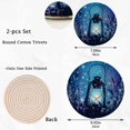 thumbnail image 3 of FREEAMG 2 Pcs Cotton Magical Lantern Glowworm Woven Pot Holder Trivets Set,Round Coasters Placemat for Cooking Baking Hot Dish Pan Pot Bowl Teapot(7&9 Inches), 3 of 6