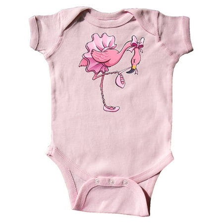 

Inktastic Flamingo Ballerina in tutu and ballet toe shoes Gift Baby Boy or Baby Girl Bodysuit