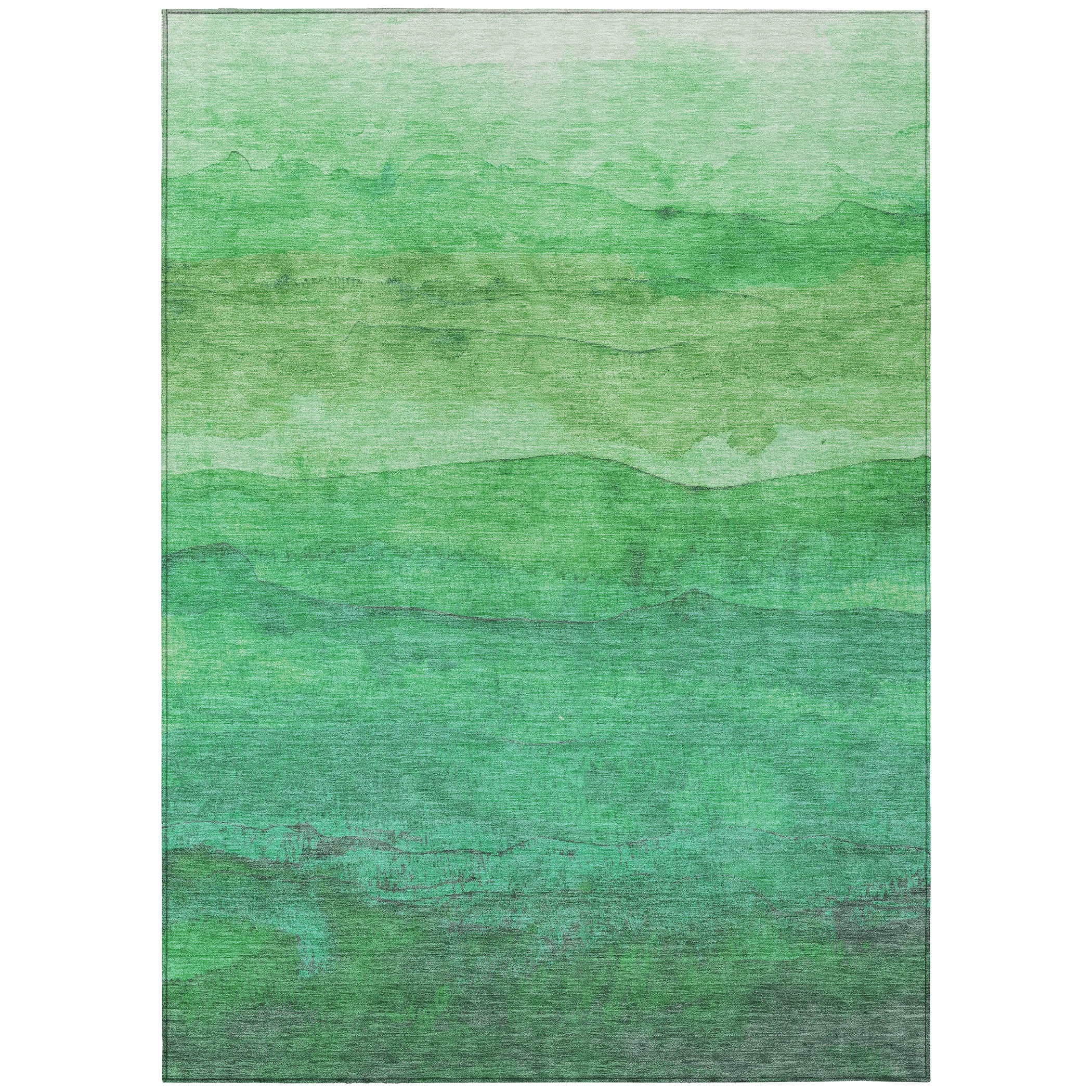Addison Rugs Chantille Indoor/Outdoor Transitional Stripes Green Washable Rectangle Rug, 3' x 5'
