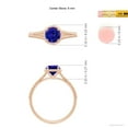 thumbnail image 4 of ANGARA Natural Tanzanite Twist Rope Split Shank Ring in 14K Rose Gold for Women (Size-6mm) | December Birthstone, Birthday, Anniversary, Jewelry Gift for Women | Natural Tanzanite Ring, 4 of 9