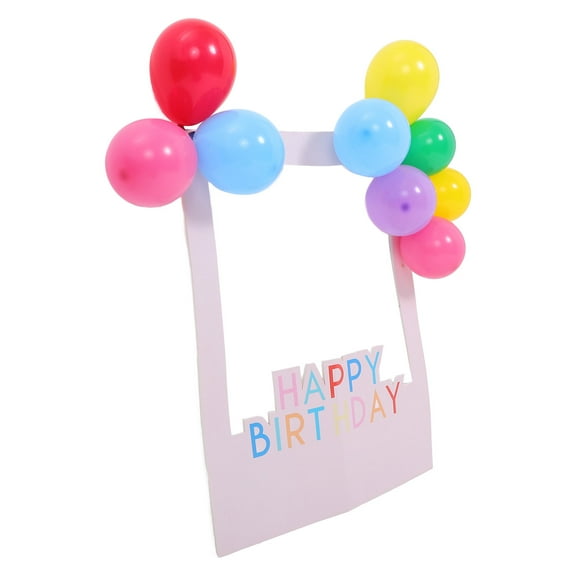 Soimiss 1 Set Multi Colored Photo Frame Prop Paper Photo Booth Frame for Birthday Festivities