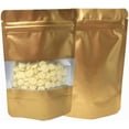thumbnail image 1 of czcpp-Matte Window Stand Up Bags Foil Resealable Mylar Packaging for Zip Heat Seal Lock Bulk Food Storage 50 Pcs, 1 of 4