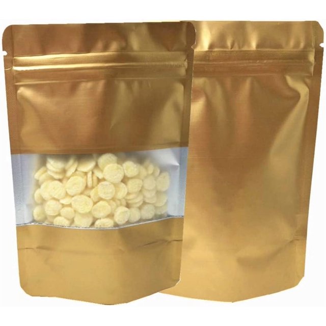 czcpp-Matte Window Stand Up Bags Foil Resealable Mylar Packaging for Zip Heat Seal Lock Bulk Food Storage 50 Pcs