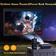 thumbnail image 3 of Oldtan 5G WIFI Bluetooth Projector with Screen, Power Bank Powered 1080P Projector for Outdoor, 3 of 11