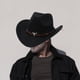 thumbnail image 4 of Sombrero de Vaquero, Accesorios de Sombrero, Accesorios de Vestir, Decoración de Verano, Sombrero con Protección Solar, Sombrero de , Gorras Pa Negro Salvador Dali Sombrero de vaquero occidental, 4 of 6
