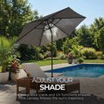 thumbnail image 5 of Four Seasons Courtyard Parasol de Marché Tuscany avec Manivelle et Inclinaison, Gris, 5 of 5