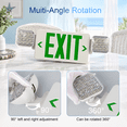Green Exit Sign With Emergency Lights Led Light -up Ul Listed Ac 120 ...