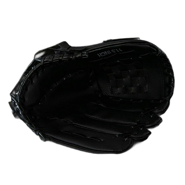 Guante de sóftbol Guante de jardinero Lanzador diestro Práctica de sóftbol Béisbol Negro 29cmx20cm