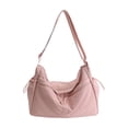 thumbnail image 2 of Bolso bandolera de mujer de color liso con diseño multibolsillos: bolso de hombro ligero de nailon para ir al trabajo, uso diario informal y viajes., 2 of 6