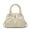 White, variant on Women Tote Handbag, Fashionable and versatile pleated design small bag, with Snap Button, Black/white/mud/brown