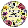 thumbnail image 1 of DesignArt Home Sweet Home Flower Wreath Large Wall Clock, 1 of 2