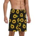 thumbnail image 2 of Fotbe Sunflowers Pajama Shorts for Men, Men's Pajama Bottoms, Sleepwear,Short Pajama Pants-X-Large, 2 of 9