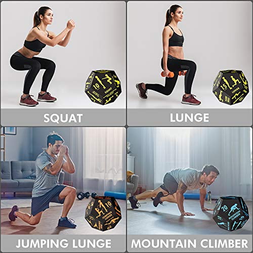 Exercise Dice for Home Fitness Workouts Cardio 12 Sided Movement Dice Fun Gym Learning Game for Fitness Exercise Classes with Exercise Illustration Booklet 3pcs Walmart