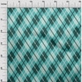 thumbnail image 3 of oneOone Polyester Spandex Turquoise Blue Fabric Check Sewing Material Print Fabric By The Yard 56 Inch Wide, 3 of 4
