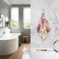 thumbnail image 2 of Yayeee 2 Pack Hand Towels for Bathroom 100% Cotton 16" x 28" Soft Absorbent Kitchen Towel, Red Lobster, 2 of 7