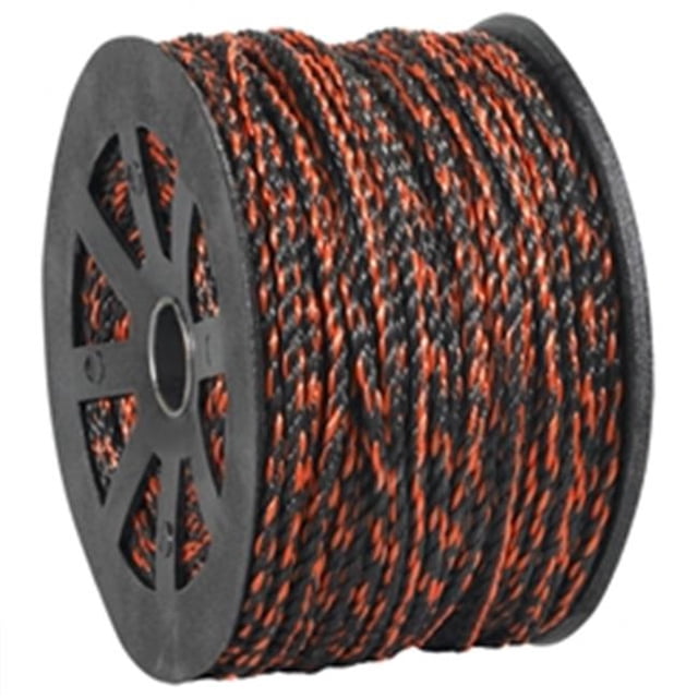 Box Partners TWR112 0.38 in. 2450 lbs Black & Orange Twisted Polypropylene Rope
