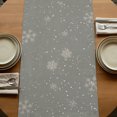 thumbnail image 5 of Christmas Tree Table Runner 70 Inches Long, Cotton Linen Table Runner Dresser Scarf, Xmas Tree Winter Snowflake Grey Rustic Fabric Tablerunners for Dining Coffee Tables Wedding Holiday Party 13"x70", 5 of 9