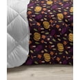 thumbnail image 3 of Autumn Down Alternative Comforter, Pumpkin Acorn Mushroom Seasonal Vegetable Veggies Tree Leafs Composition, Microfiber Quilt for All Season, 5 Sizes, Dark Maroon Marigold, by Ambesonne, 3 of 3