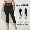 thumbnail image 6 of Athlemo Plus Size Women Anti Women Compression Leggings Body Shaper High Waist Tummy Control Thigh Sculpting Slimmer Shapewear, 6 of 7