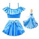 thumbnail image 1 of Disney-traje de baño de princesa Elsa para niñas, traje de baño de dos piezas con diseño de Jasmine y Isabela, Cosplay Fivean unisex, 1 of 2