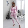thumbnail image 4 of Conjunto de Pijama PRETTYGARDEN de Dos Piezas Rosa Tie Dye Talla L, 4 of 5