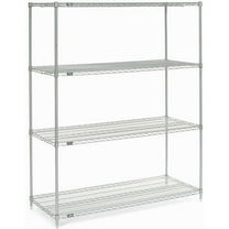 Global Industrial 24547Z 54 x 24 x 74 in. Nexel Poly-Z-Brite Wire Shelving, Clear