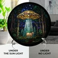 thumbnail image 3 of Alien Encounter in A Mystic Forest Suncatcher Stained Glass Window Hangings Sun Catchers Colorful Ornament Gifts for Women Mom Wife Halloween Christmas Housewarming, 3 of 5