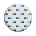 thumbnail image 4 of Spare Tire Cover, Sleeping Cute French Bulldog Wheel Cover Tire Covers For Trailers Car Truck Camper Universal Tire Covering Fits Diameter14"-17", 4 of 4