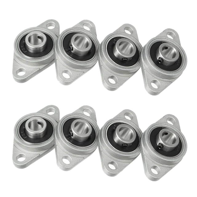 8 Uds Kfl08 rodamiento de bloque de almohada 8mm de diámetro de orificio rodamiento de brida rómbico de aleación de Zinc para Cnc