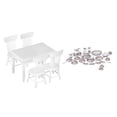 thumbnail image 1 of Set de 1/12 40pcs Vajilla dePorcelana y 5pcs Muebles de Comedor de Muñeca, 1 of 9