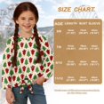 thumbnail image 6 of DISNIMO Girls Long Sleeve Tops Christmas Tree Print Girls Lace-up Crew Neck Tee Shirts Loose Fit Pullover Top Fall Winter Outfits Soft Blouse, 6 of 8