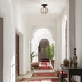 thumbnail image 3 of Thyri 7.5 in. 1-Light Indoor Antique Copper Finish Semi-Flush Mount Ceiling Light with Light Kit, 3 of 4