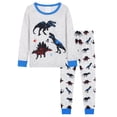 thumbnail image 2 of ATAIKU Toddler Boy Dinosaur Pajamas Set Kids Long Sleeve Tee and Pants Sleepwear Baby Boy Jammies 1-12Years, 2 of 11