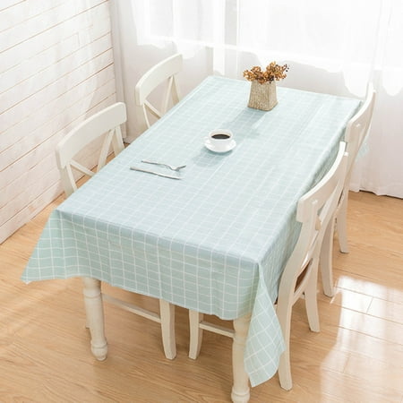 

Waterproof and Oil-proof Tablecloth with Simple Checkered Pattern 137*90cm PVC Wash-free Home Furnishing for Stand Table New