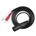thumbnail image 2 of Cable 1.5m/ 5ft Stereo Audio Splitter Patch Y Cable Cord 1 XLR Male to 2  Male Plug, 2 of 7