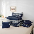 thumbnail image 5 of Feelyou Kids Rugby Twin Bedding Sets 7pcs for Boys, Dallas Football Bedding Comforter Set, American Football Print Sheet Sets, Gray Navy Blue Home Decor, 5 of 7