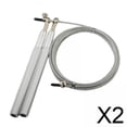 thumbnail image 1 of 2xComba Para Saltar De Velocidad 300 Cm De Longitud Ajustable Durable Fitness Boxeo Cuerda Para Saltar Plata Delgada, 1 of 8