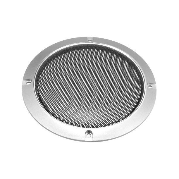 para 5" Coche Altavoz Rejilla Cubierta Malla Adorno Redondo Rejilla Plata Tono