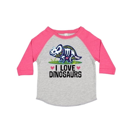 

Inktastic Girl Dinosaur I Love Dinosaurs Girls Toddler T-Shirt