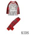 thumbnail image 6 of Family Christmas Pjs Matching Sets, Plaid Letter Print Long Sleeve Pullover+ Long Pants Matching Holiday Pajamas, 6 of 6